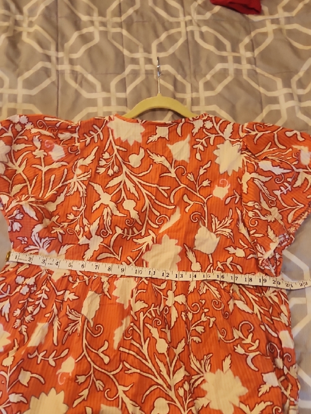 NWT Knox Rose Orange Floral Peasant Blouse Size XL - Picture 7 of 9